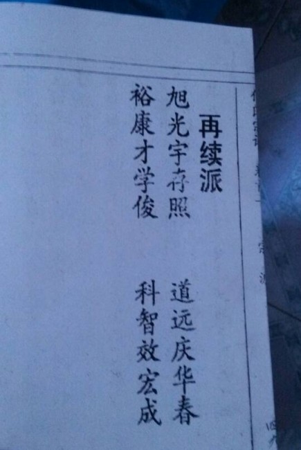 何氏宗谱：再续派